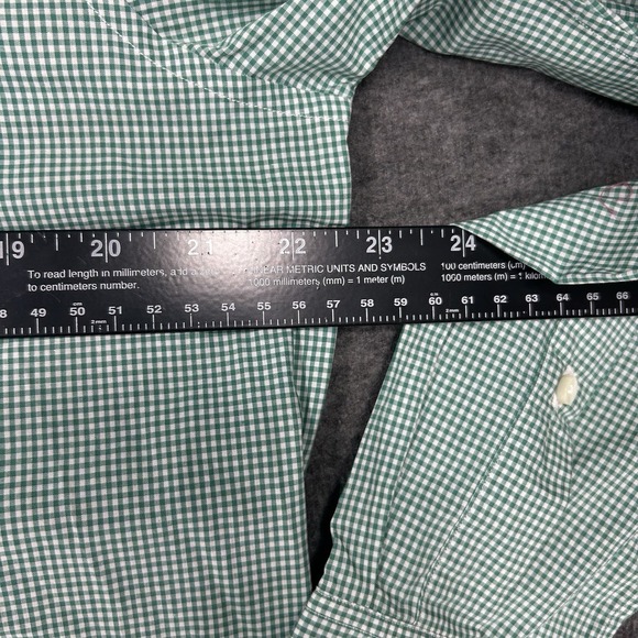 Sid Mashburn Shirt Mens M Green Gingham Long Sleeve Button Up Preppy Cotton - Picture 8 of 10